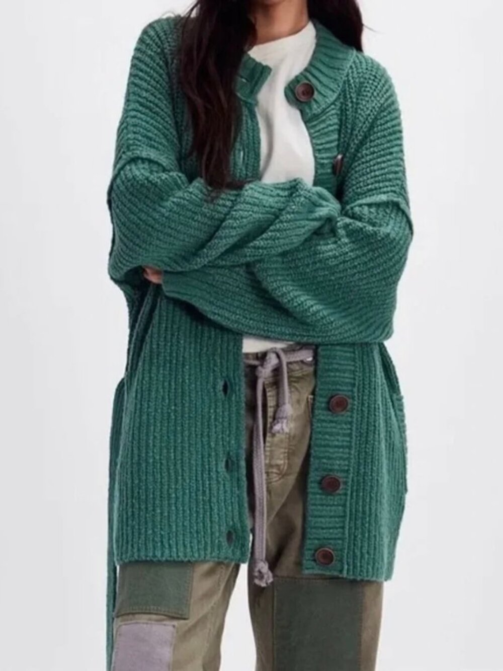 NWT Free People Brooklyn Belted Cardi - Picture 15 of 16